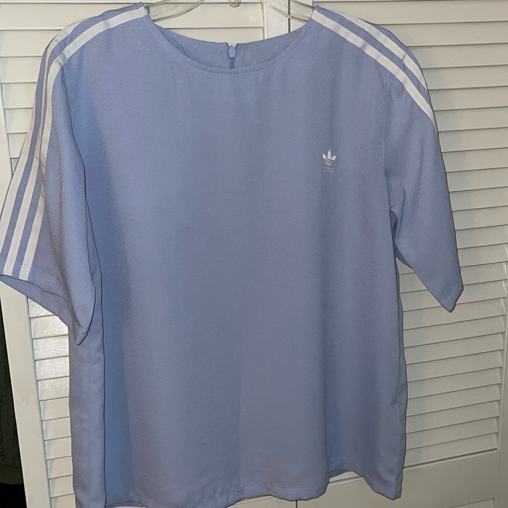 Baby Blue Adidas Blouse